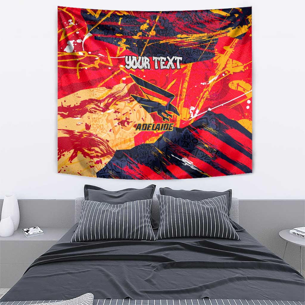 Personalized Adelaide Crows Tapestry Australian Graffiti Paint Splatter - Abstract Geometric
