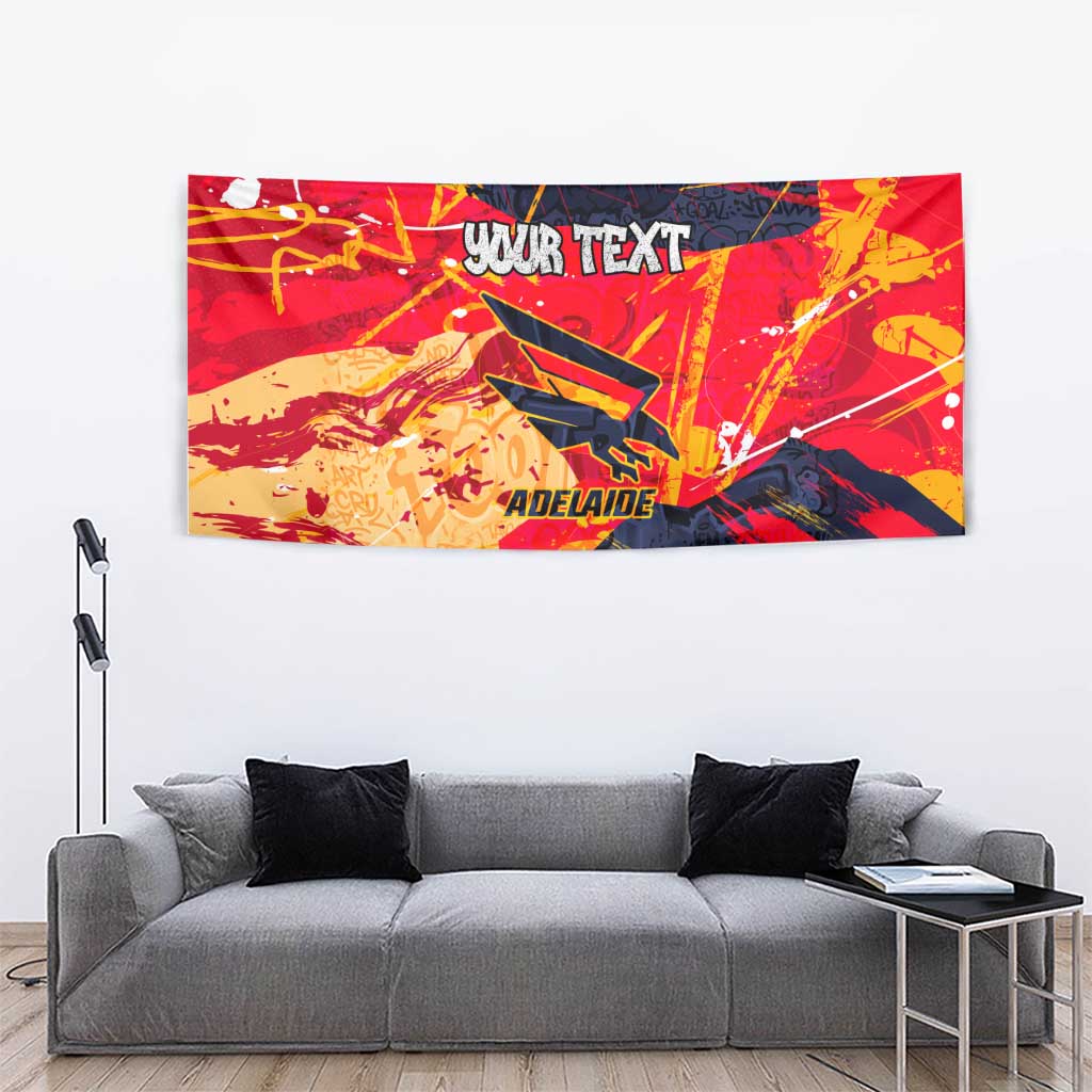 Personalized Adelaide Crows Tapestry Australian Graffiti Paint Splatter - Abstract Geometric