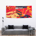 Personalized Adelaide Crows Tapestry Australian Graffiti Paint Splatter - Abstract Geometric