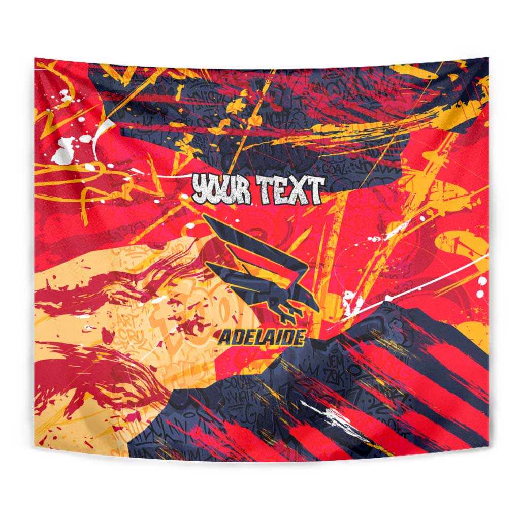 Personalized Adelaide Crows Tapestry Australian Graffiti Paint Splatter - Abstract Geometric