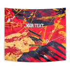 Personalized Adelaide Crows Tapestry Australian Graffiti Paint Splatter - Abstract Geometric