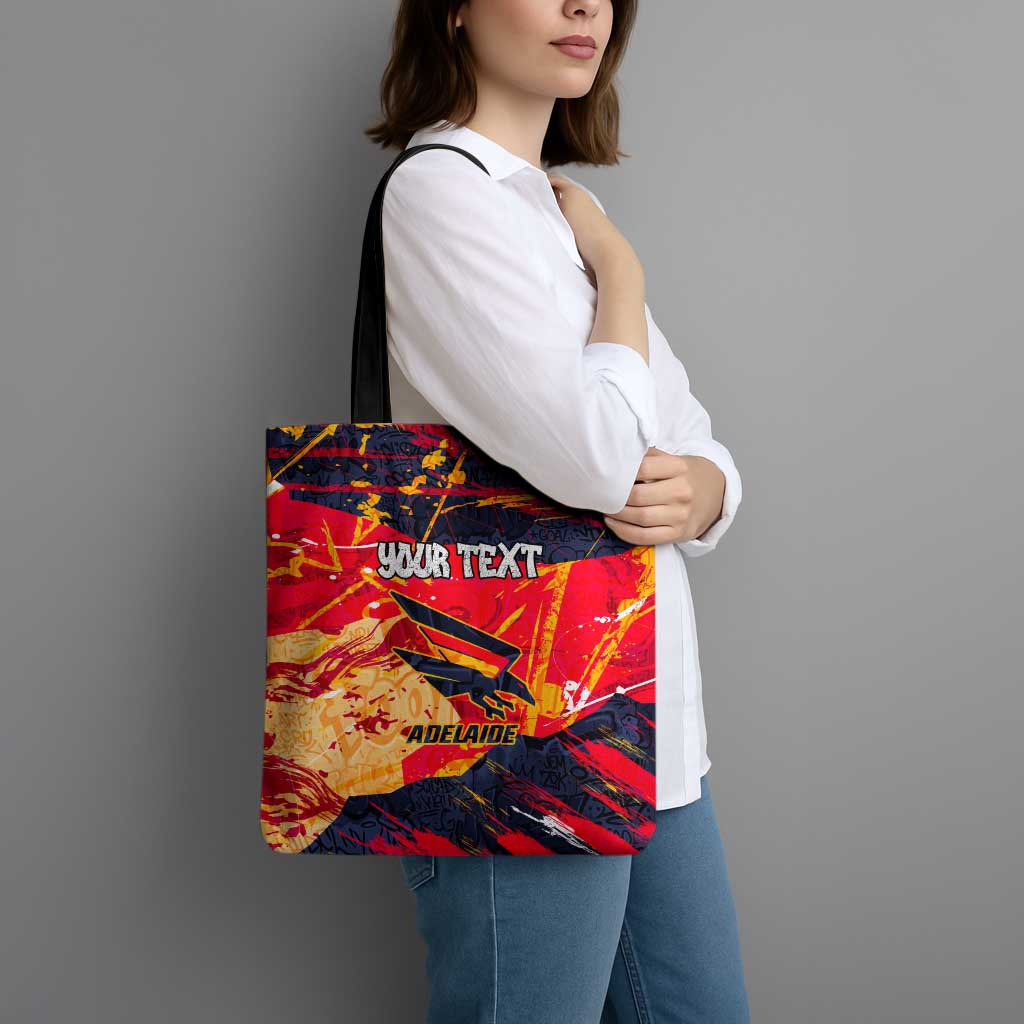 Personalized Adelaide Crows Tote Bag Australian Graffiti Paint Splatter - Abstract Geometric