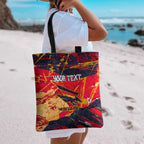 Personalized Adelaide Crows Tote Bag Australian Graffiti Paint Splatter - Abstract Geometric