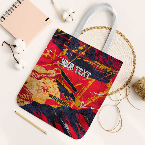 Personalized Adelaide Crows Tote Bag Australian Graffiti Paint Splatter - Abstract Geometric