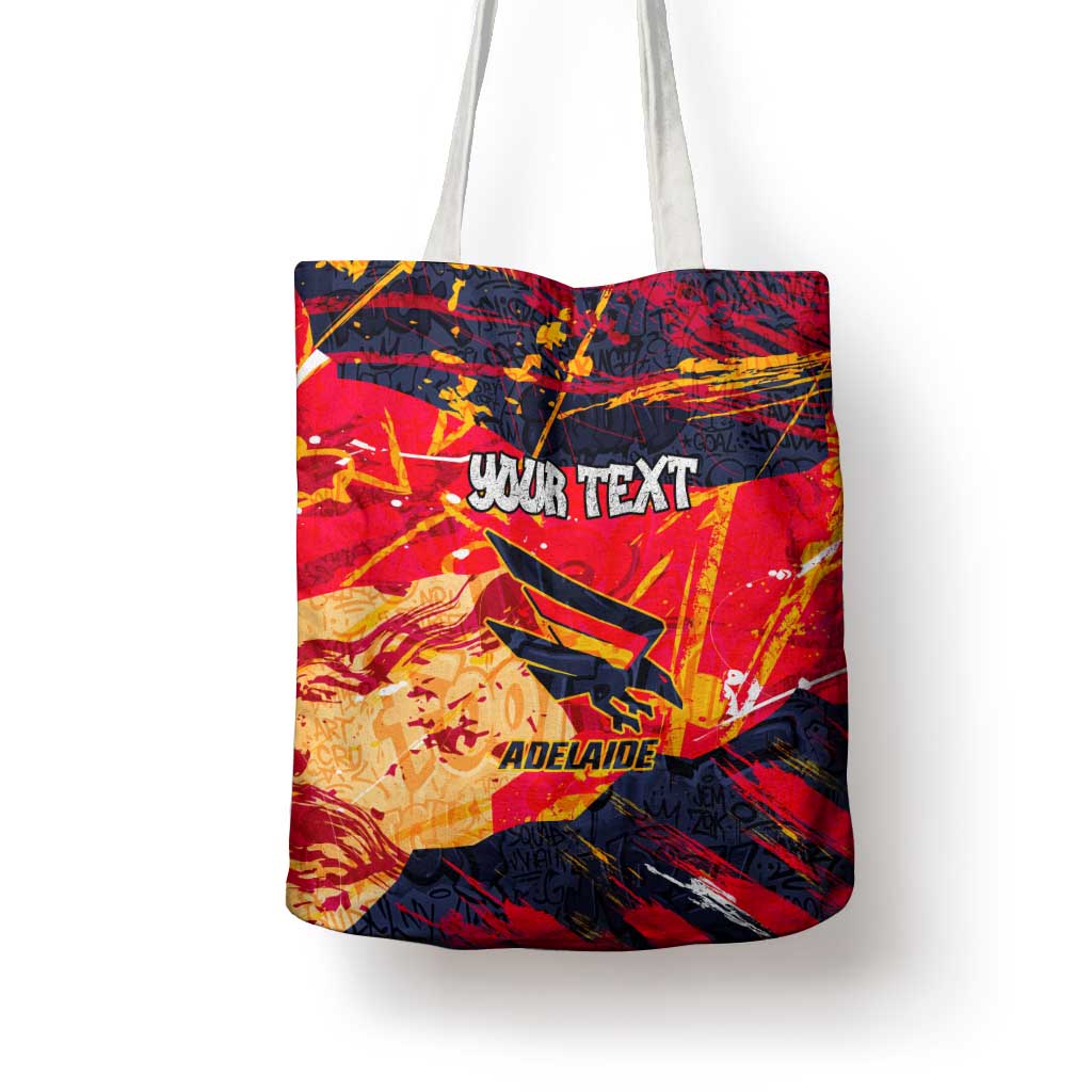 Personalized Adelaide Crows Tote Bag Australian Graffiti Paint Splatter - Abstract Geometric