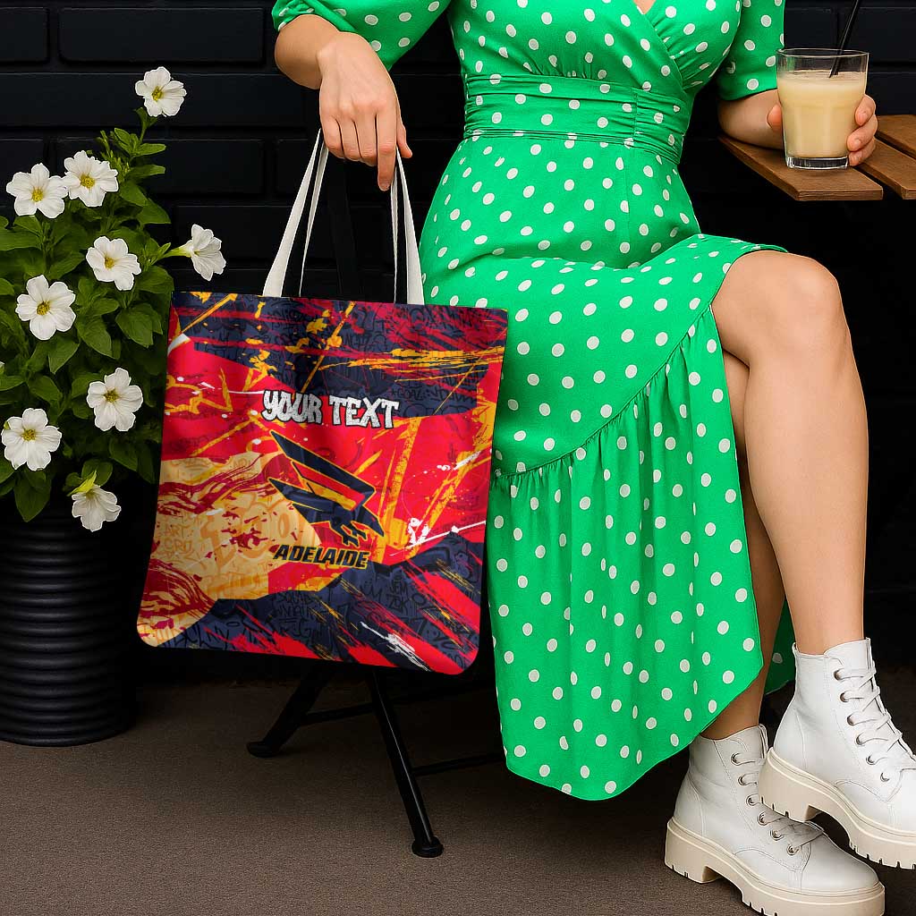 Personalized Adelaide Crows Tote Bag Australian Graffiti Paint Splatter - Abstract Geometric