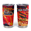 Personalized Adelaide Crows Tumbler Cup Australian Graffiti Paint Splatter - Abstract Geometric