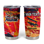 Personalized Adelaide Crows Tumbler Cup Australian Graffiti Paint Splatter - Abstract Geometric