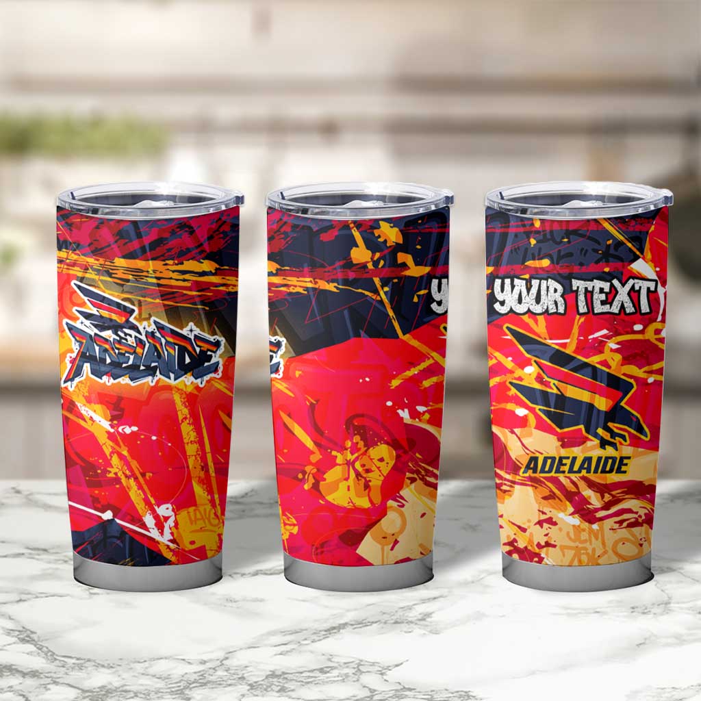 Personalized Adelaide Crows Tumbler Cup Australian Graffiti Paint Splatter - Abstract Geometric