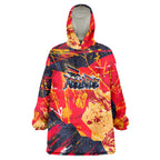 Personalized Adelaide Crows Wearable Blanket Hoodie Australian Graffiti Paint Splatter - Abstract Geometric
