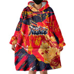 Personalized Adelaide Crows Wearable Blanket Hoodie Australian Graffiti Paint Splatter - Abstract Geometric