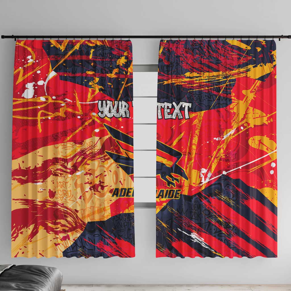 Personalized Adelaide Crows Window Curtain Australian Graffiti Paint Splatter - Abstract Geometric