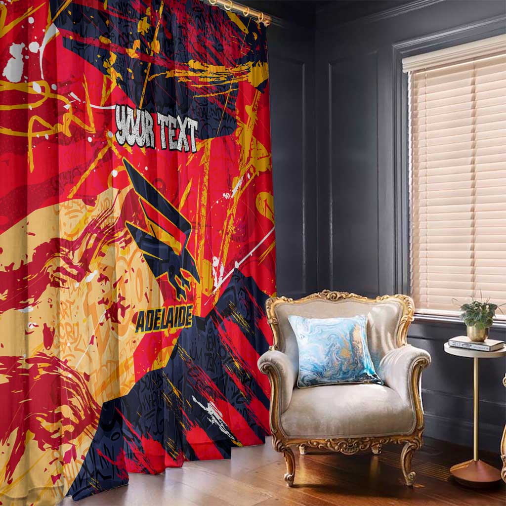 Personalized Adelaide Crows Window Curtain Australian Graffiti Paint Splatter - Abstract Geometric