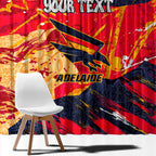 Personalized Adelaide Crows Window Curtain Australian Graffiti Paint Splatter - Abstract Geometric