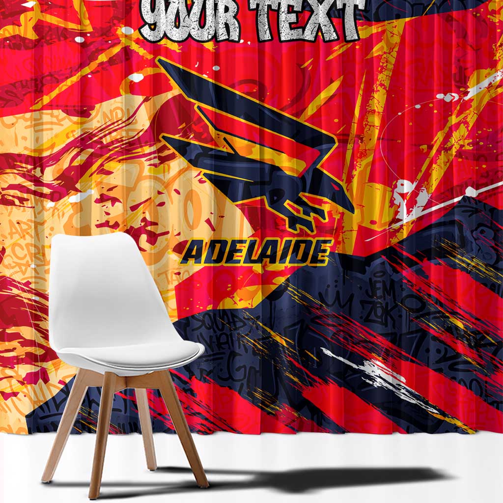 Personalized Adelaide Crows Window Curtain Australian Graffiti Paint Splatter - Abstract Geometric