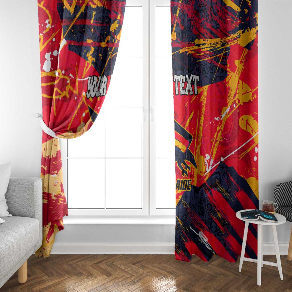Personalized Adelaide Crows Window Curtain Australian Graffiti Paint Splatter - Abstract Geometric