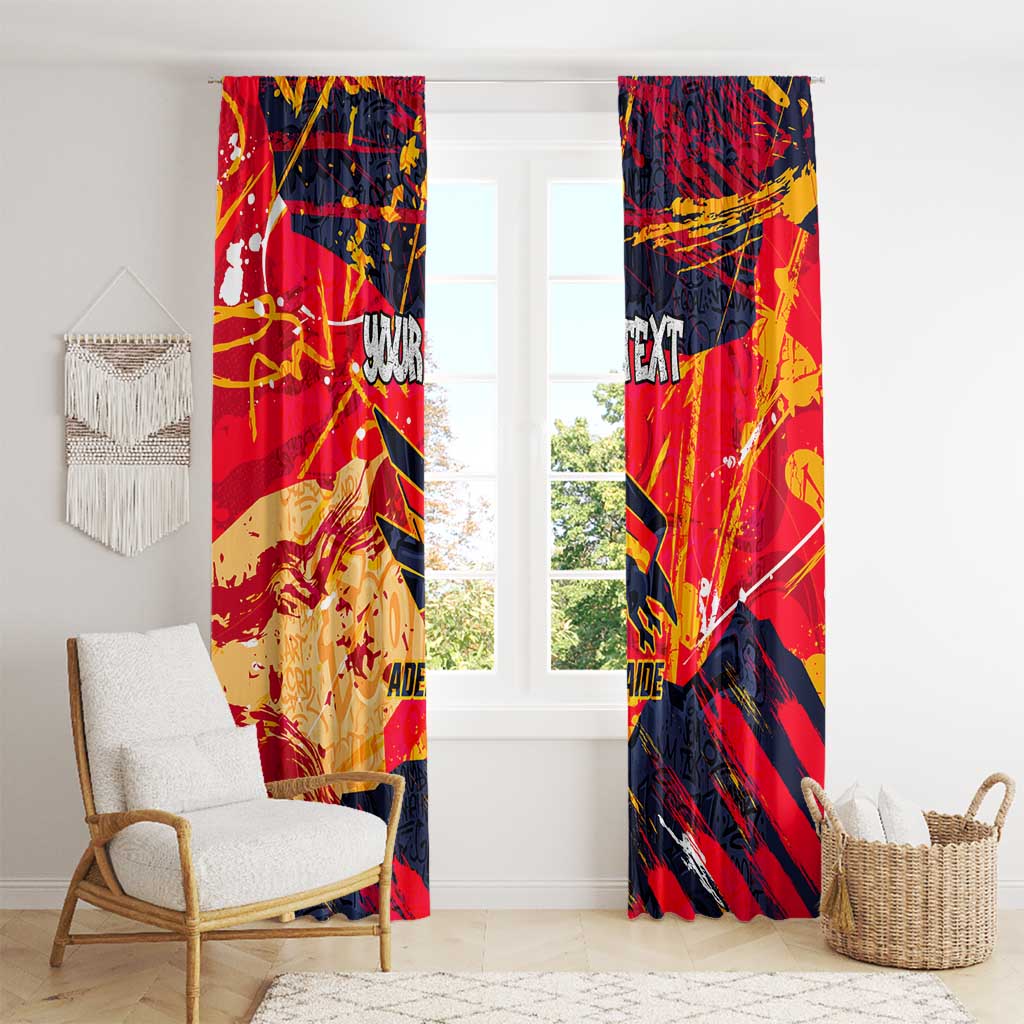 Personalized Adelaide Crows Window Curtain Australian Graffiti Paint Splatter - Abstract Geometric