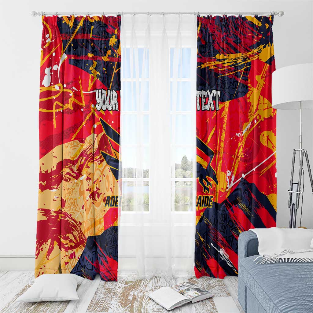 Personalized Adelaide Crows Window Curtain Australian Graffiti Paint Splatter - Abstract Geometric