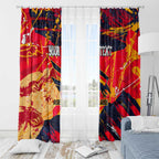 Personalized Adelaide Crows Window Curtain Australian Graffiti Paint Splatter - Abstract Geometric