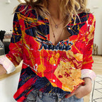 Personalized Adelaide Crows Women Casual Shirt Australian Graffiti Paint Splatter - Abstract Geometric