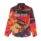 Personalized Adelaide Crows Women Casual Shirt Australian Graffiti Paint Splatter - Abstract Geometric