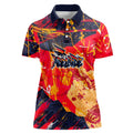 Personalized Adelaide Crows Women Polo Shirt Australian Graffiti Paint Splatter - Abstract Geometric