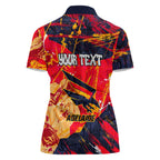Personalized Adelaide Crows Women Polo Shirt Australian Graffiti Paint Splatter - Abstract Geometric