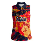 Personalized Adelaide Crows Women Sleeveless Polo Shirt Australian Graffiti Paint Splatter - Abstract Geometric