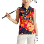 Personalized Adelaide Crows Women Sleeveless Polo Shirt Australian Graffiti Paint Splatter - Abstract Geometric