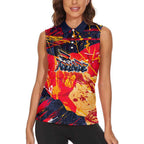 Personalized Adelaide Crows Women Sleeveless Polo Shirt Australian Graffiti Paint Splatter - Abstract Geometric