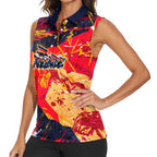 Personalized Adelaide Crows Women Sleeveless Polo Shirt Australian Graffiti Paint Splatter - Abstract Geometric