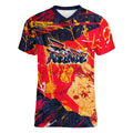Personalized Adelaide Crows Women V-Neck T-Shirt Australian Graffiti Paint Splatter - Abstract Geometric