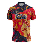 Personalized Adelaide Crows Zipper Polo Shirt Australian Graffiti Paint Splatter - Abstract Geometric