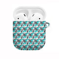 Cronulla-Sutherland Sharks AirPods Case Tropical Hibiscus Floral Seamless Rugby Mascot