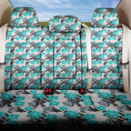 Cronulla-Sutherland Sharks Back Car Seat Cover Tropical Hibiscus Floral Seamless Rugby Mascot