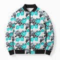 Cronulla-Sutherland Sharks Bomber Puffer Jacket Tropical Hibiscus Floral Seamless Rugby Mascot