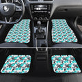 Cronulla-Sutherland Sharks Car Mats Tropical Hibiscus Floral Seamless Rugby Mascot