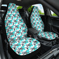 Cronulla-Sutherland Sharks Car Seat Cover Tropical Hibiscus Floral Seamless Rugby Mascot