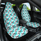 Cronulla-Sutherland Sharks Car Seat Cover Tropical Hibiscus Floral Seamless Rugby Mascot