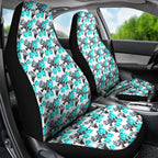 Cronulla-Sutherland Sharks Car Seat Cover Tropical Hibiscus Floral Seamless Rugby Mascot