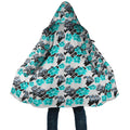 Cronulla-Sutherland Sharks Cloak Tropical Hibiscus Floral Seamless Rugby Mascot