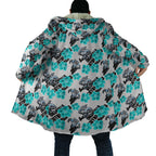 Cronulla-Sutherland Sharks Cloak Tropical Hibiscus Floral Seamless Rugby Mascot