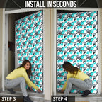 Cronulla-Sutherland Sharks Door Cover Tropical Hibiscus Floral Seamless Rugby Mascot