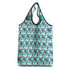 Cronulla-Sutherland Sharks Grocery Bag Tropical Hibiscus Floral Seamless Rugby Mascot