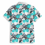 Cronulla-Sutherland Sharks Hawaiian Shirt Tropical Hibiscus Floral Seamless Rugby Mascot