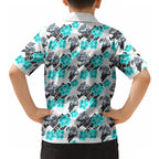 Cronulla-Sutherland Sharks Hawaiian Shirt Tropical Hibiscus Floral Seamless Rugby Mascot