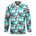 Cronulla-Sutherland Sharks Hockey Jersey Tropical Hibiscus Floral Seamless Rugby Mascot