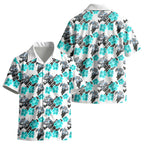 Cronulla-Sutherland Sharks Kid Hawaiian Shirt Tropical Hibiscus Floral Seamless Rugby Mascot