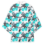 Cronulla-Sutherland Sharks Kimono Tropical Hibiscus Floral Seamless Rugby Mascot