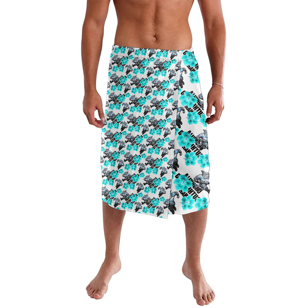 Cronulla-Sutherland Sharks Lavalava Tropical Hibiscus Floral Seamless Rugby Mascot